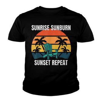 Sunrise Sunburn Sunset Repeat V6 Youth T-shirt - Thegiftio UK