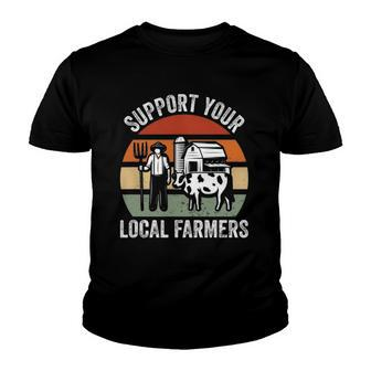 Support Your Local Farmers Farming Youth T-shirt | Mazezy AU