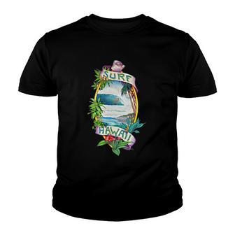 Surf Hawaii Classic Real Vintage Retro 70S Surf Youth T-shirt | Mazezy