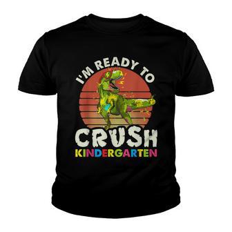 T Rex Im Ready To Crush Kindergarten 1St Day Dinosaur Boys Youth T-shirt - Thegiftio UK