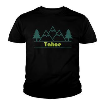 Tahoe Mountain Camping - California Youth T-shirt - Thegiftio UK