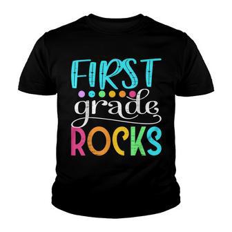 Team First Grade Hello 1St Grade Rocks Back To School Funny Youth T-shirt - Thegiftio UK