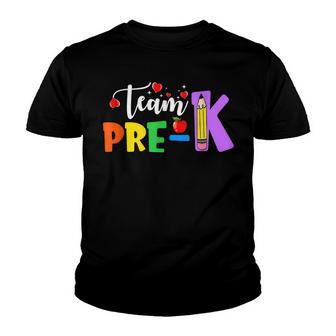 Team Pre-K Level Pre-K Teacher Student First Day Of School Youth T-shirt - Thegiftio UK