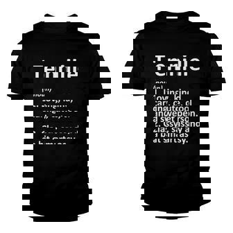 Tennille Definition Personalized Name Funny Gift Youth T-shirt | Mazezy