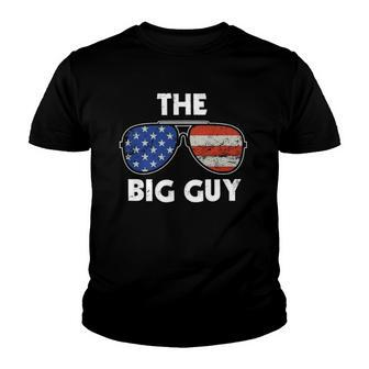 The Big Guy Joe Biden Sunglasses Red White And Blue Big Boss Youth T-shirt | Mazezy