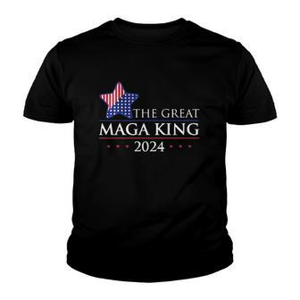 The Great Maga King Trump 2024 Proud Ultra Maga Youth T-shirt | Mazezy