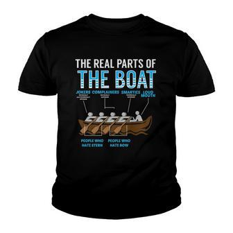 The Real Parts Of The Boat Rowing Gift Youth T-shirt | Mazezy