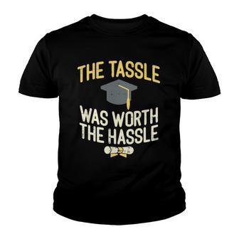 The Tassle Was Worth Hassle Funny Student Graduation Party Youth T-shirt - Thegiftio UK