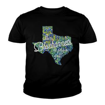 These Bluebonnets Be Poppin Youth T-shirt - Thegiftio UK