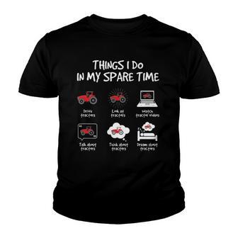 Things I Do In My Spare Time Tractor Driver Youth T-shirt - Thegiftio UK