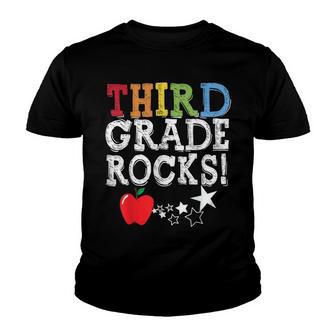 Third Grade Rocks 3Rd Grade Squad Teacher Back To School Youth T-shirt - Thegiftio UK