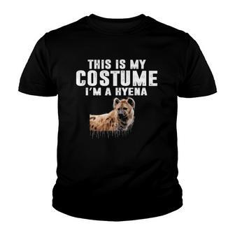 This Is My Hyena Costume Animal Graphic Funny Halloween Youth T-shirt | Mazezy