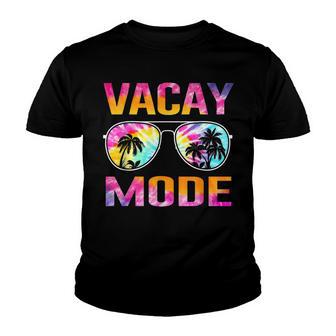 Tie Dye Vacay Mode Family Vacation Summer Sunglasses Youth T-shirt - Thegiftio UK