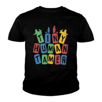 Tiny Human Tamer Funny Preschool Kindergarten Teacher Youth T-shirt - Thegiftio UK