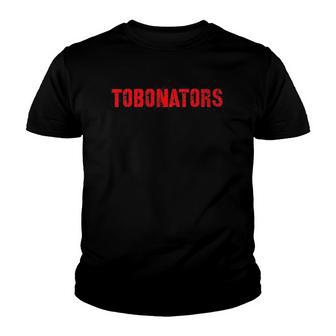 Tobonators Distressed Red Text Youth T-shirt - Thegiftio UK