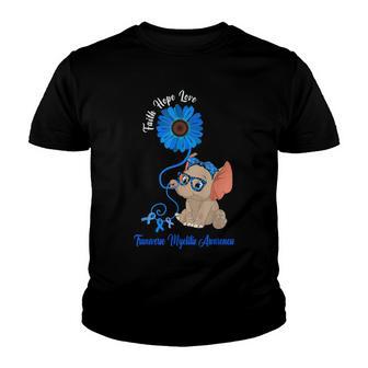 Transverse Myelitis Awareness Elephant Faith Hope Love Youth T-shirt - Thegiftio UK