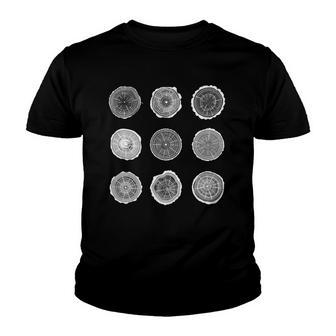 Tree Trunk Pattern Tree Forest Growth Rings Youth T-shirt | Mazezy