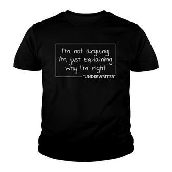Underwriter Gift Funny Job Title Profession Birthday Worker Youth T-shirt | Mazezy