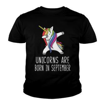 Unicorns Are Born In September Youth T-shirt - Seseable
