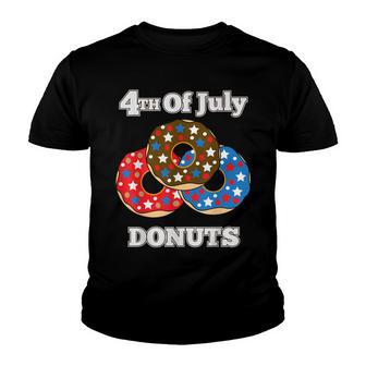 Unique Fourth Of July Independence Day Donuts Outfit Youth T-shirt - Thegiftio UK