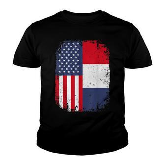 Usa American France Flag French Dual Citizenship Gift Youth T-shirt - Thegiftio UK