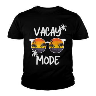 Vacation Summer Sunglasses And Palm Trees Vacay Mode Beach Youth T-shirt - Thegiftio UK
