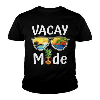Vacay Mode Family Vacation Summer Sunglasses Beach Pineapple V2 Youth T-shirt - Thegiftio UK