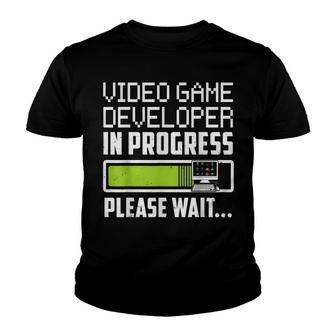 Video Game Developer In Progress Please Wait Youth T-shirt - Thegiftio UK