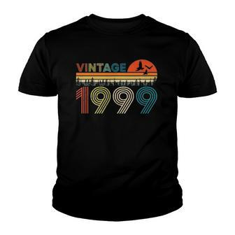 Vintage 1999 23Rd Birthday Gift 23 Years Old Retro Birthday Gifts Youth T-shirt | Mazezy