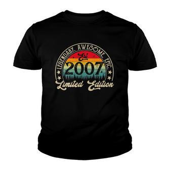 Vintage 2007 Limited Edition 2007 15Th Birthday 15 Years Old Youth T-shirt | Mazezy
