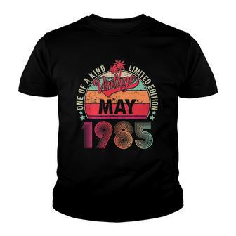 Vintage 37Th Birthday Awesome Since May 1985 Gift Youth T-shirt | Mazezy