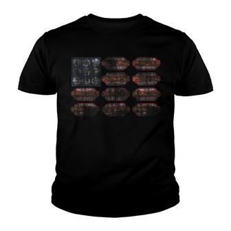 Vintage Baseball And Hotdogs American Flag Fourth Of July Youth T-shirt - Thegiftio UK