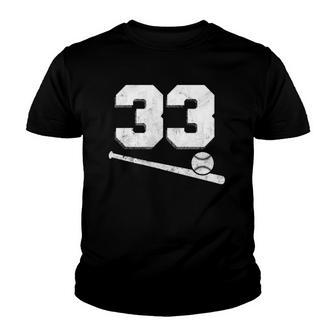Vintage Baseball Jersey Number 33 Player Number Youth T-shirt - Thegiftio UK