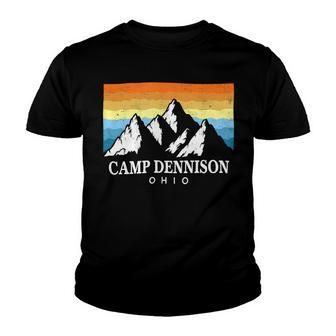 Vintage Camp Dennison Ohio Mountain Hiking Souvenir Print T Shirt Youth T-shirt - Monsterry AU