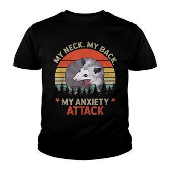 Vintage My Neck My Back My Anxiety Attack Rat Mouse Youth T-shirt - Thegiftio UK
