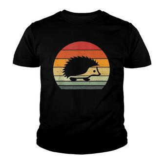 Vintage Retro Sunset Hedgehog Lovers Gift Youth T-shirt | Mazezy