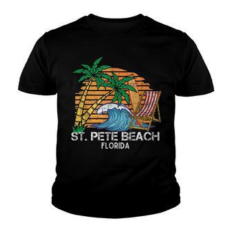 Vintage St Pete Beach Florida Surf Vacation Retro Sunset Youth T-shirt - Thegiftio UK