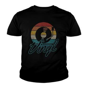 Vinyl Record Vintage Retro Old School Music Dj Turntable Youth T-shirt | Mazezy AU