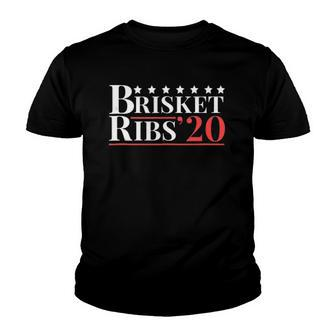 Vote Brisket And Ribs 2020 - Funny Barbeque Grilling Youth T-shirt | Mazezy