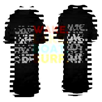 Wake Surfing Wake Surf Wake Surfing Rope Wake Surfboards Youth T-shirt | Mazezy