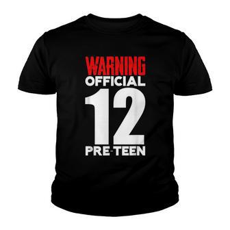 Warning Official 12 Pre-N - Youth T-shirt - Thegiftio UK