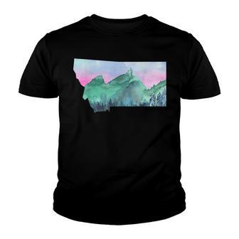 Watercolor Painting Montana Youth T-shirt - Thegiftio UK