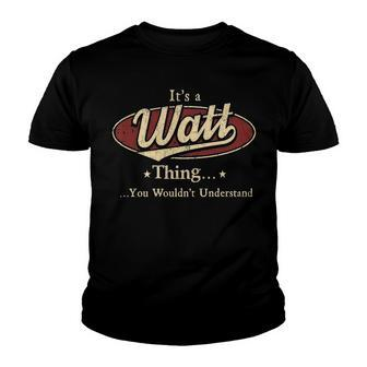 Watt Shirt Personalized Name Gifts T Shirt Name Print T Shirts Shirts With Name Watt Youth T-shirt - Seseable