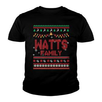 Watts Name Gift Watts Family Youth T-shirt - Seseable