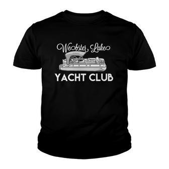 Webster Lake Yacht Club Pontoon Boat Youth T-shirt | Mazezy