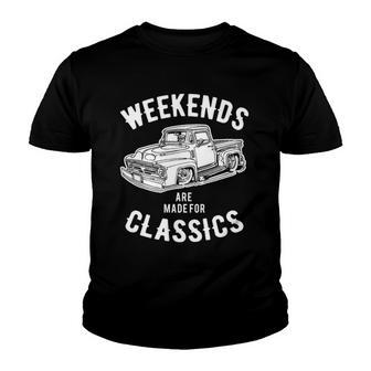 Weekend Classics Vintage Truck Youth T-shirt | Mazezy