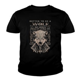 Wolf Of Odin - Norse Gift Youth T-shirt - Thegiftio UK