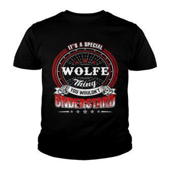 Wolfe Shirt Family Crest Wolfe T Shirt Wolfe Clothing Wolfe Tshirt Wolfe Tshirt Gifts For The Wolfe Youth T-shirt - Seseable