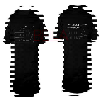 Womens Ciao Bella Graphic For Italian V-Neck Youth T-shirt | Mazezy