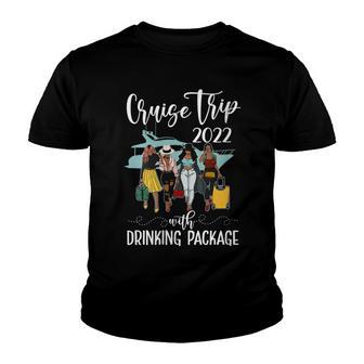 Womens Cruise Squad 2022 Melanin Afro Black Vacation Women Youth T-shirt - Thegiftio UK